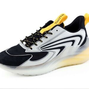 MAZINO Black and Yellow Men's Sneakers